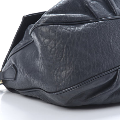 Fendi Crinkled Lambskin Mia Shoulder Flap Navy 9 of 15