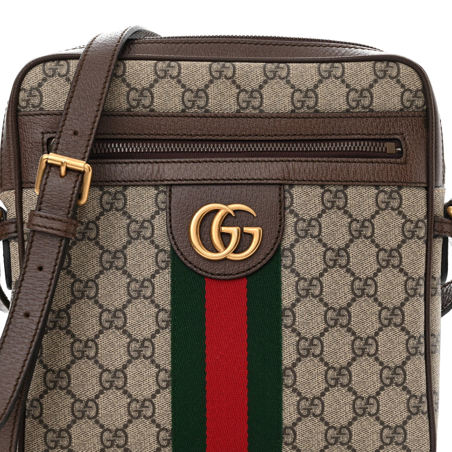 Gucci GG Supreme Monogram Web Small Ophidia Messenger Bag Brown 8 of 13