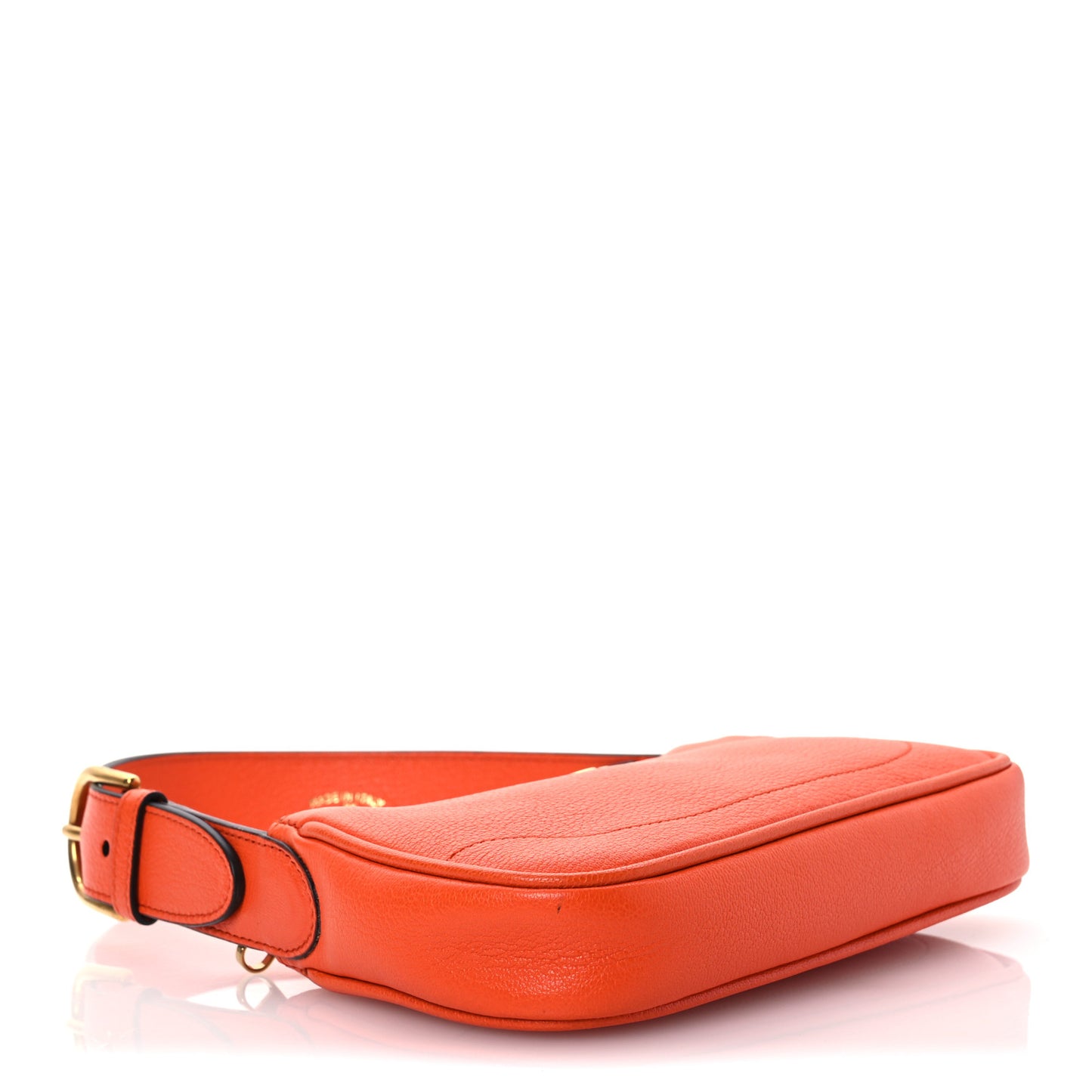 Goatskin Mini Aphrodite Shoulder Bag Orange