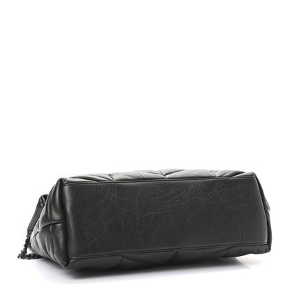 Saint Laurent Lambskin Quilted Small Loulou Puffer Monogram Chain Satchel Black 4 of 9