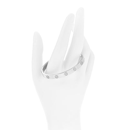 Cartier 18K White Gold LOVE Cuff Bracelet 16 3 of 8