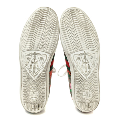 Gucci GG Supreme Monogram Strawberry Web Womens Ace Sneakers 39.5 Beige Multicolor Red Green 6 of 18