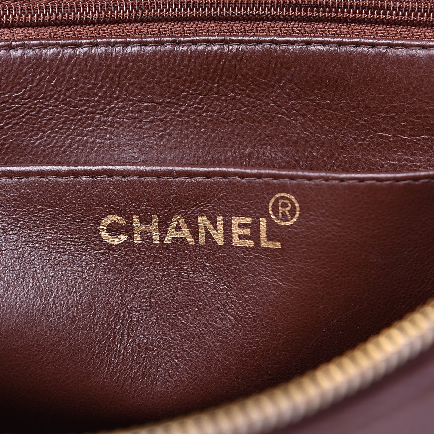 Lambskin Quilted Backpack Brown