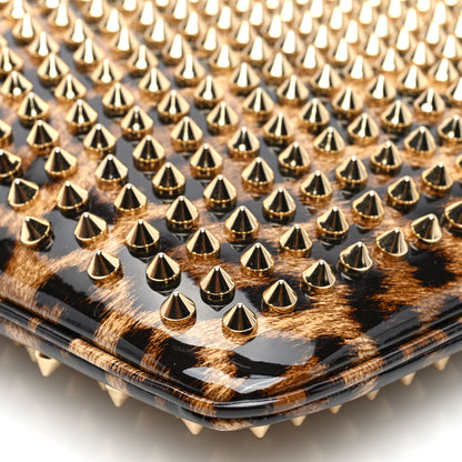 Christian Louboutin Patent Leopard Print Loubiposh Spiked Crossbody Clutch 9 of 9