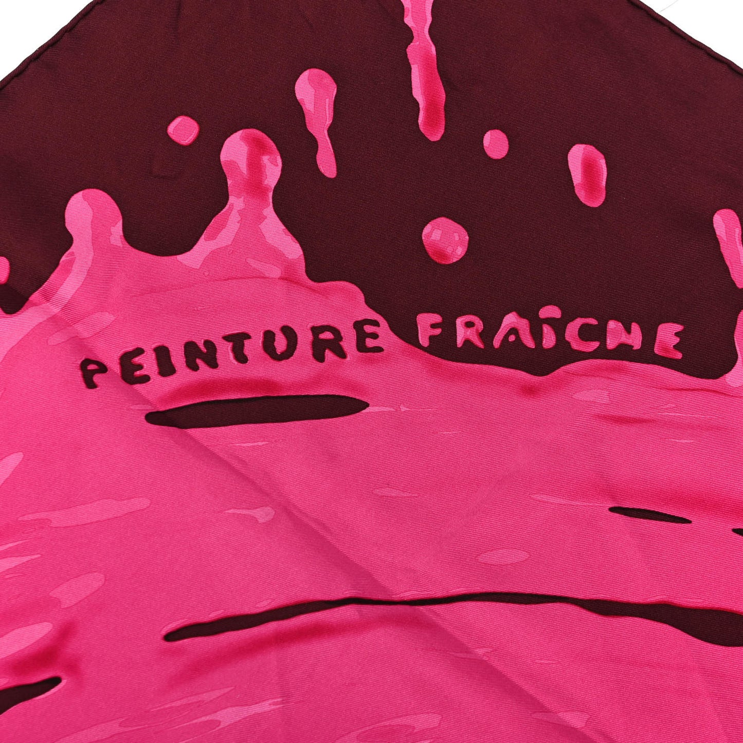 Silk Peinture Fraiche Scarf 90 Prune Rose Indien