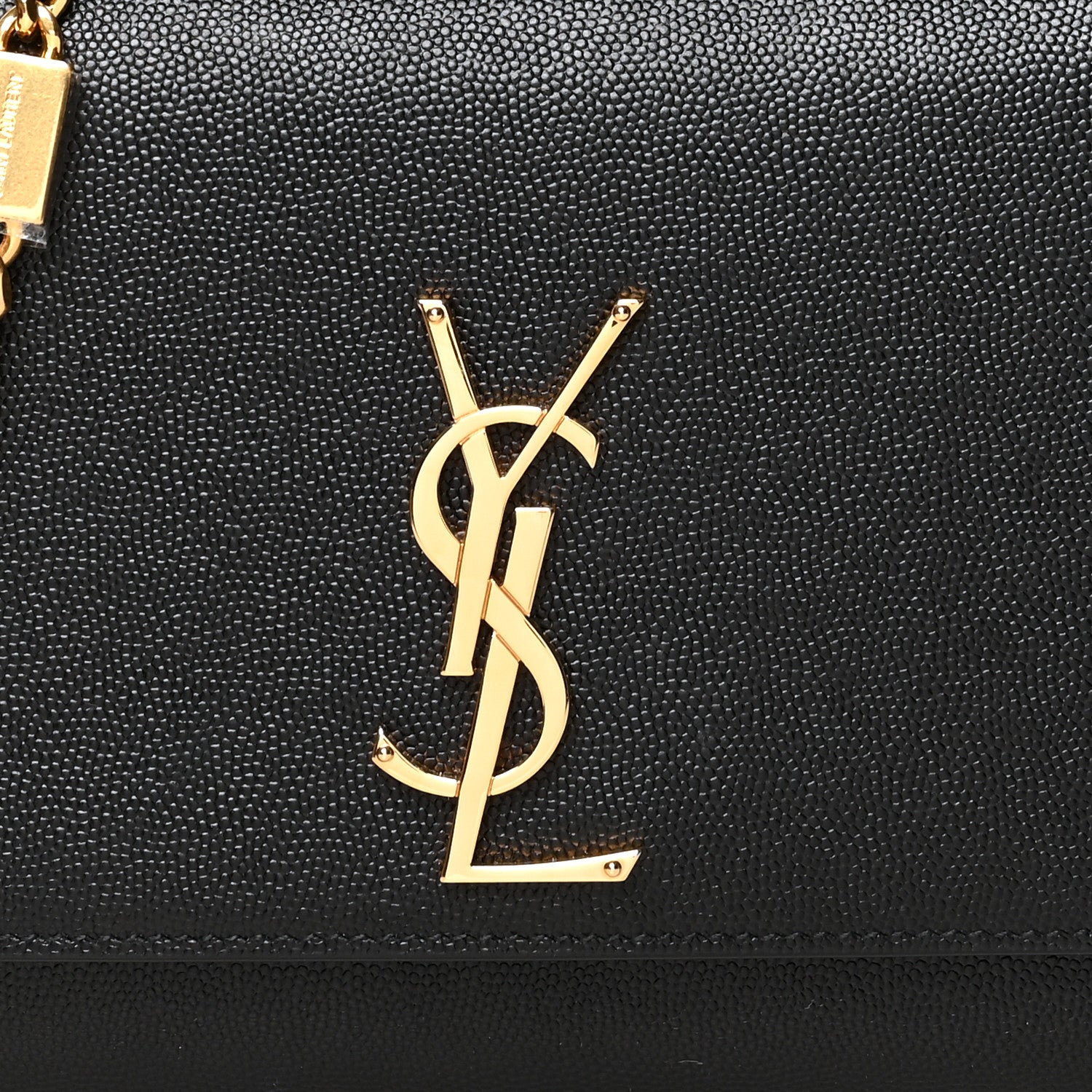 Saint Laurent Grain De Poudre Medium Classic Monogram Kate Satchel Black 7 of 9