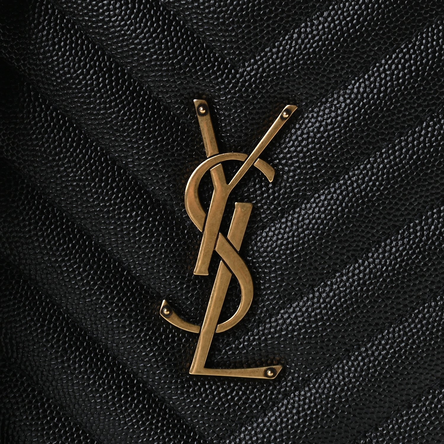 Saint Laurent Grain De Poudre Matelasse Chevron Quilted Round Vinyle Camera Bag Black 9 of 10