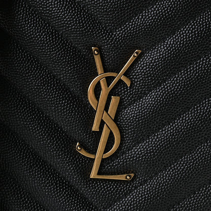 Saint Laurent Grain De Poudre Matelasse Chevron Quilted Round Vinyle Camera Bag Black 9 of 10