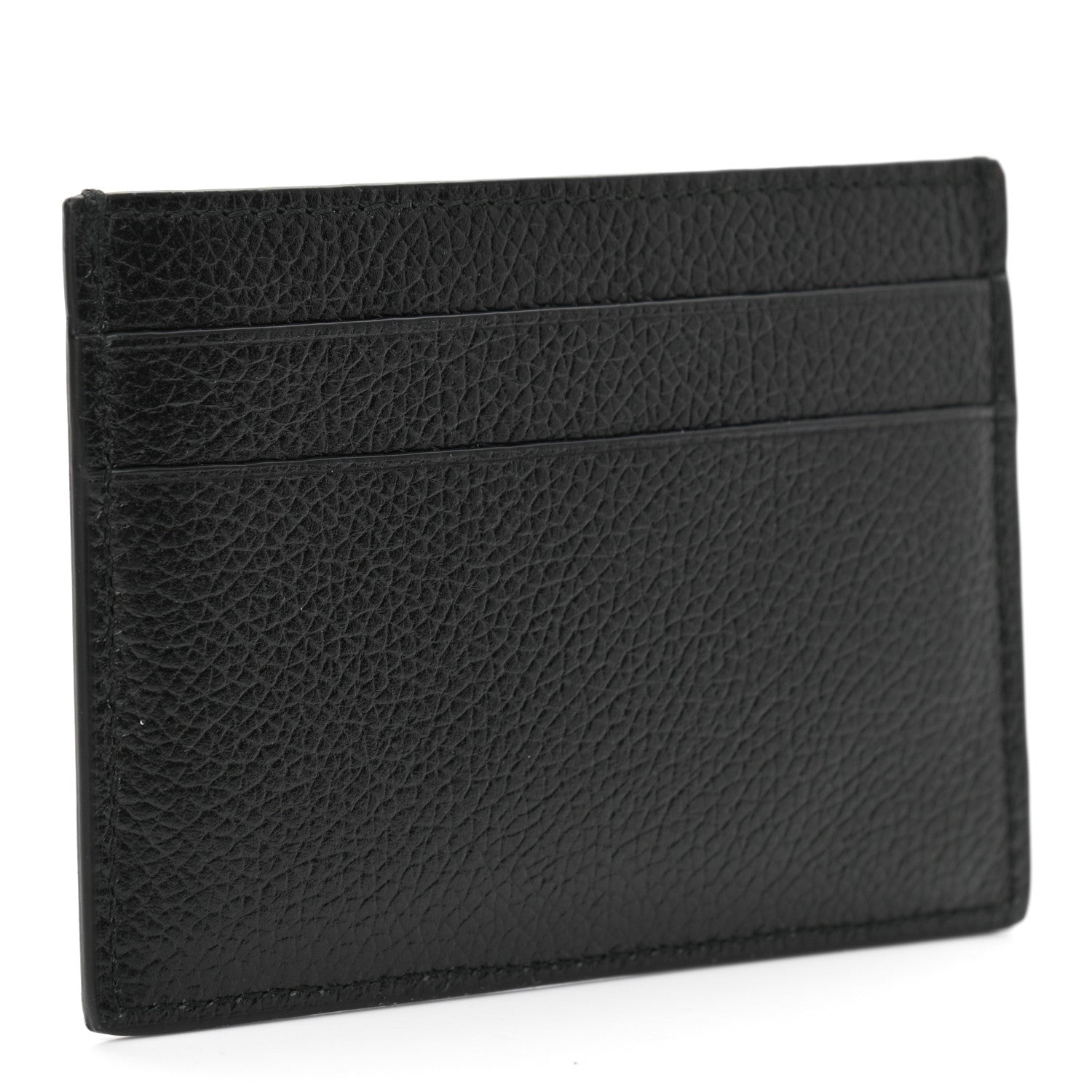 Balenciaga Grained Calfskin Logo Cash Card Holder Black White 3 of 7