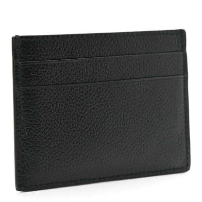 Balenciaga Grained Calfskin Logo Cash Card Holder Black White 3 of 7