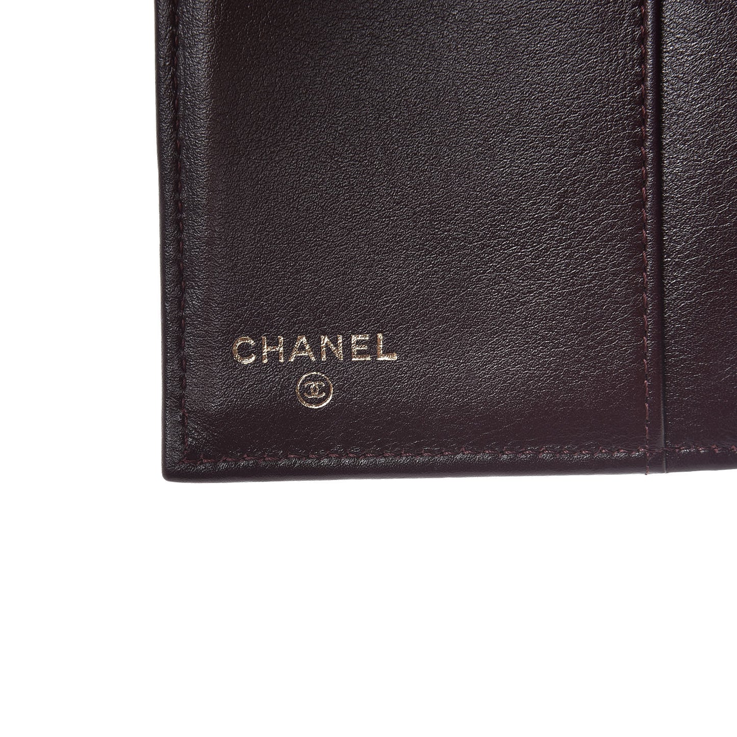 Caviar Quilted Large Flap Wallet Burgundy