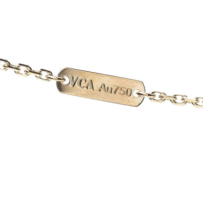 Van Cleef & Arpels 18K Yellow Gold Mother of Pearl Vintage Alhambra Pendant Necklace 5 of 8
