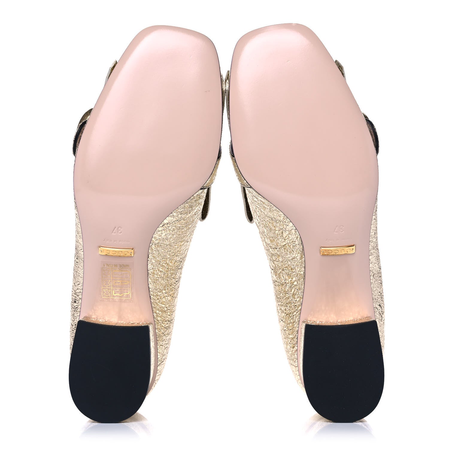 Gucci Galassia GG Marmont Fringe 50mm Loafer Pumps 37 Platino 5 of 10
