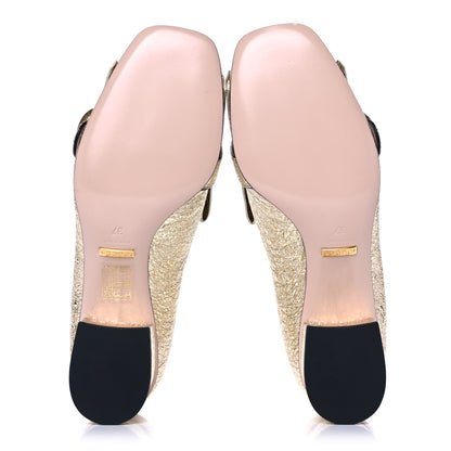 Gucci Galassia GG Marmont Fringe 50mm Loafer Pumps 37 Platino 5 of 10