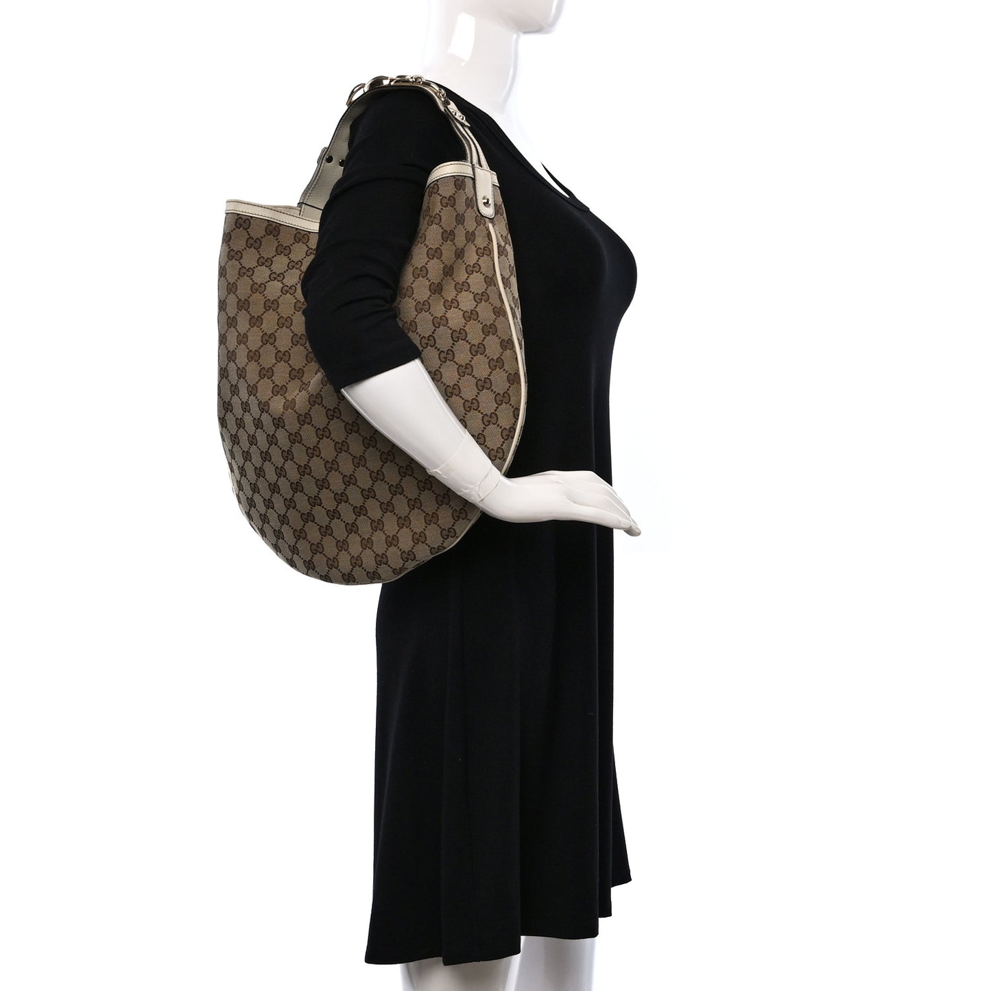 Monogram Large Wave Hobo Off White