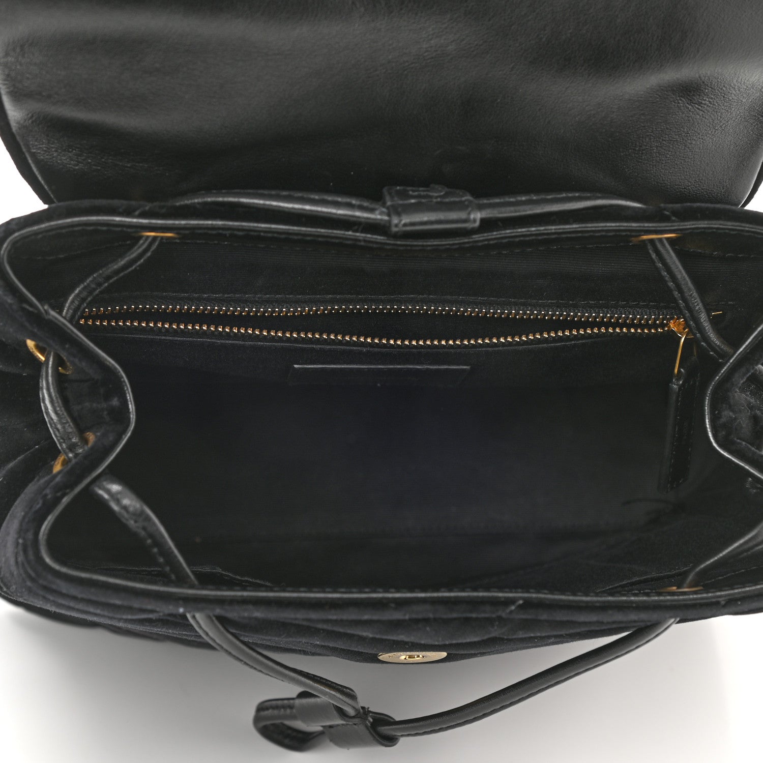 Saint Laurent Velvet Y Quilted Monogram Small Loulou Backpack Black 5 of 10