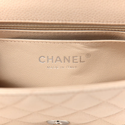 Chanel Iridescent Caviar Quilted Mini Rectangular Flap Light Beige 6 of 12