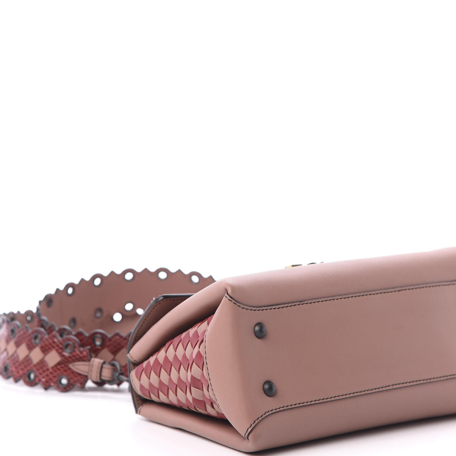 Bottega Veneta Nappa Ayers Small Piazza Bag Deco Rose Baccara Rose Black 9 of 13