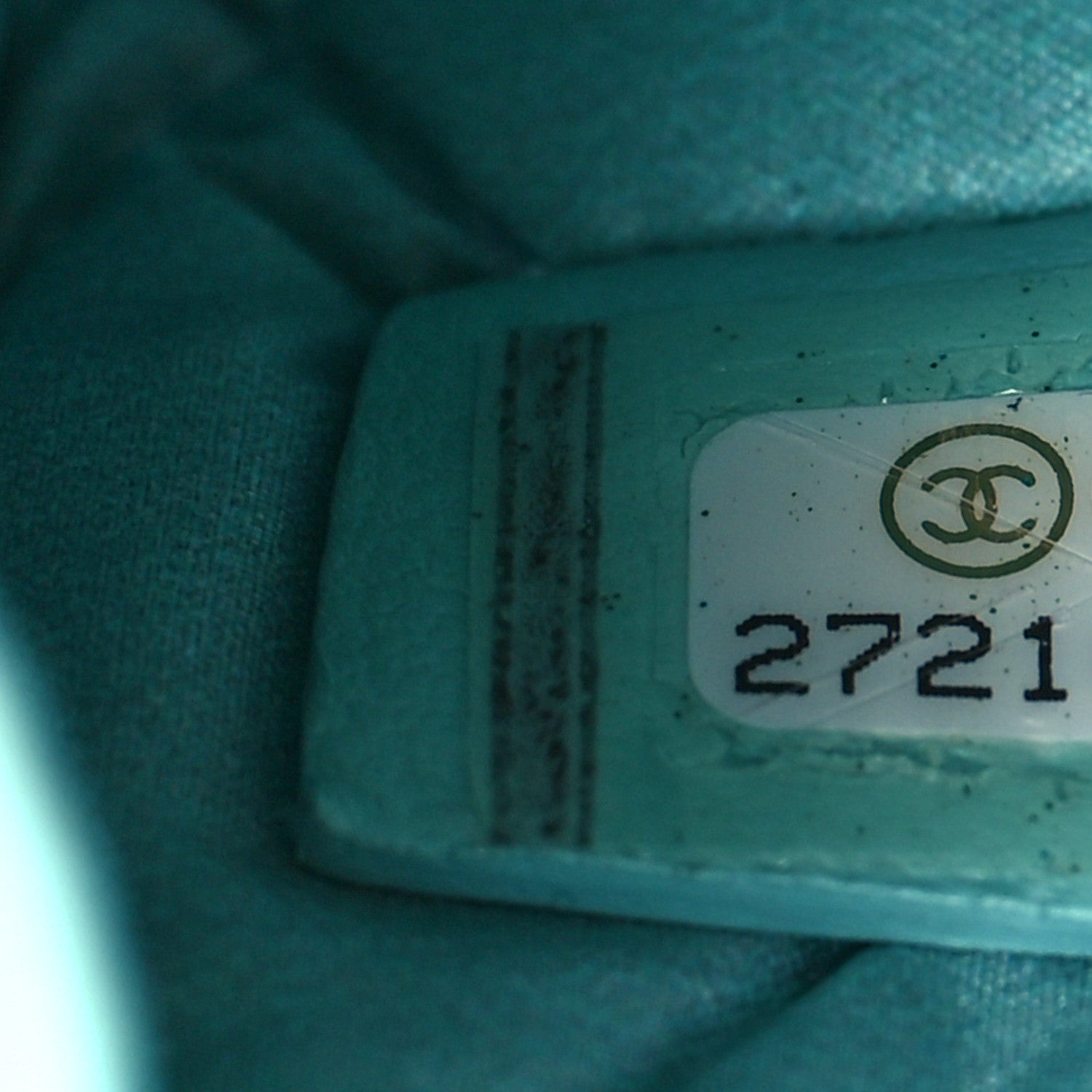 Chanel Caviar Quilted Small Curvy Pouch Cosmetic Case Light Blue 7 of 11