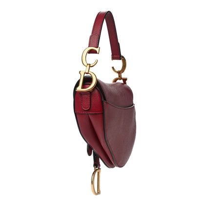 Christian Dior Grained Calfskin Mini Saddle Bag Red 4 of 8
