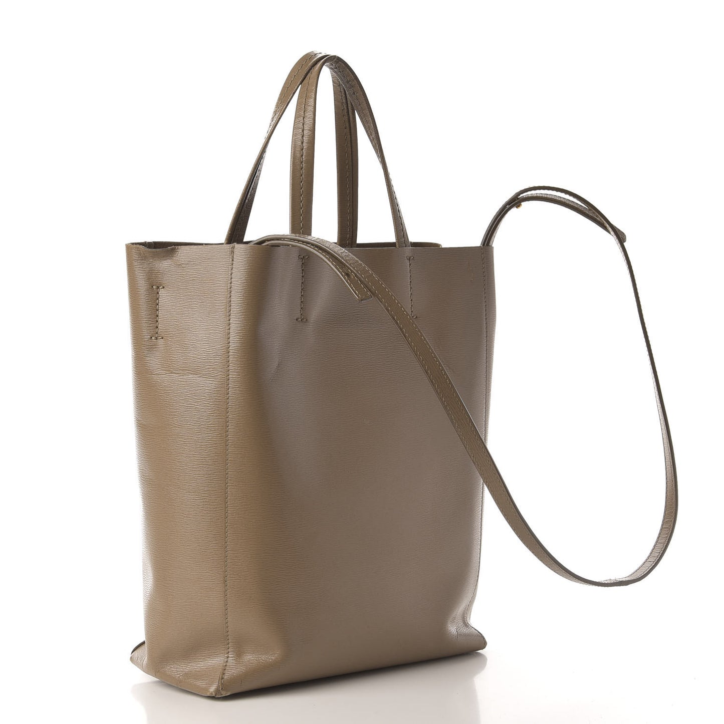 Liege Calfskin Small Vertical Cabas Taupe