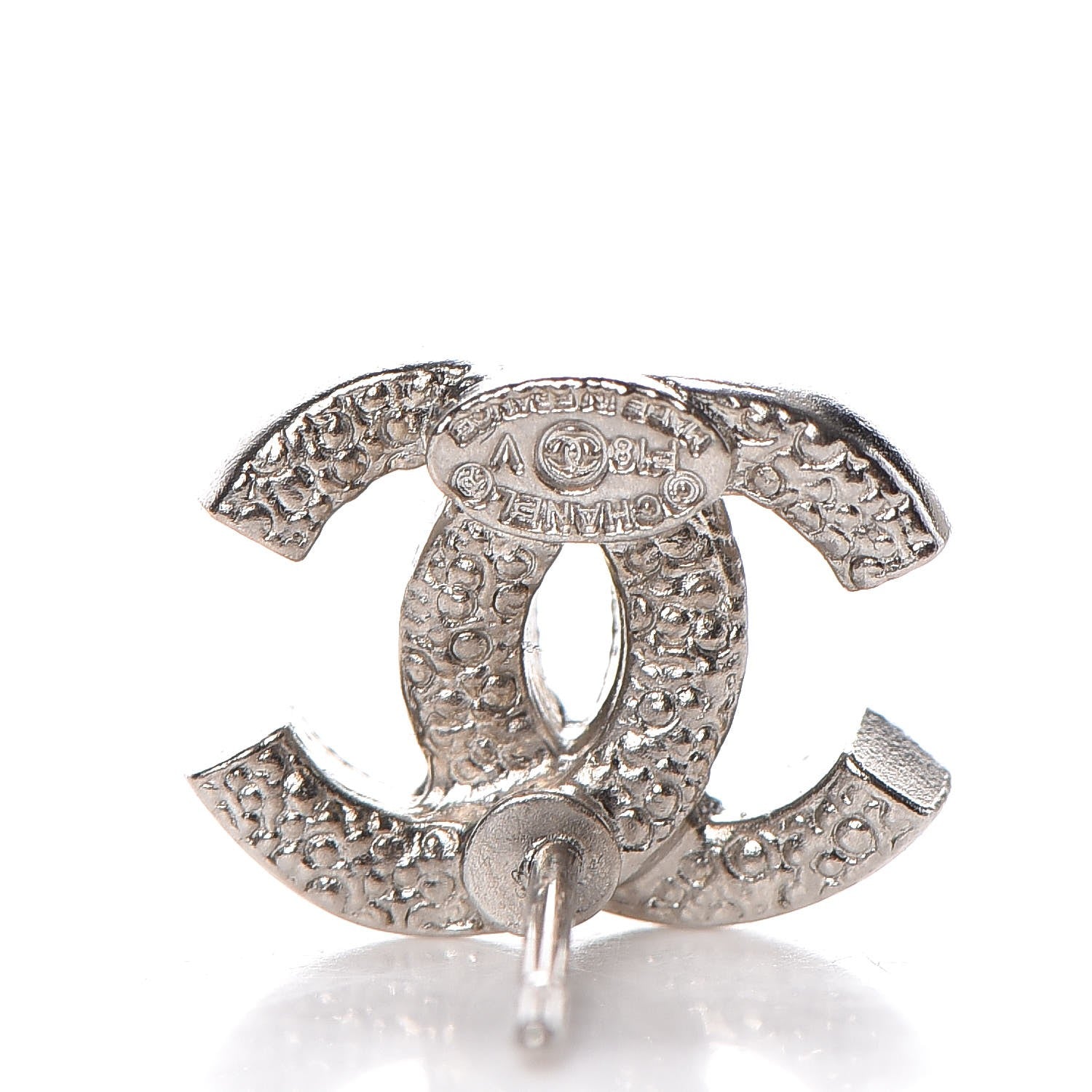 Chanel Crystal CC Earrings Silver 4 of 4