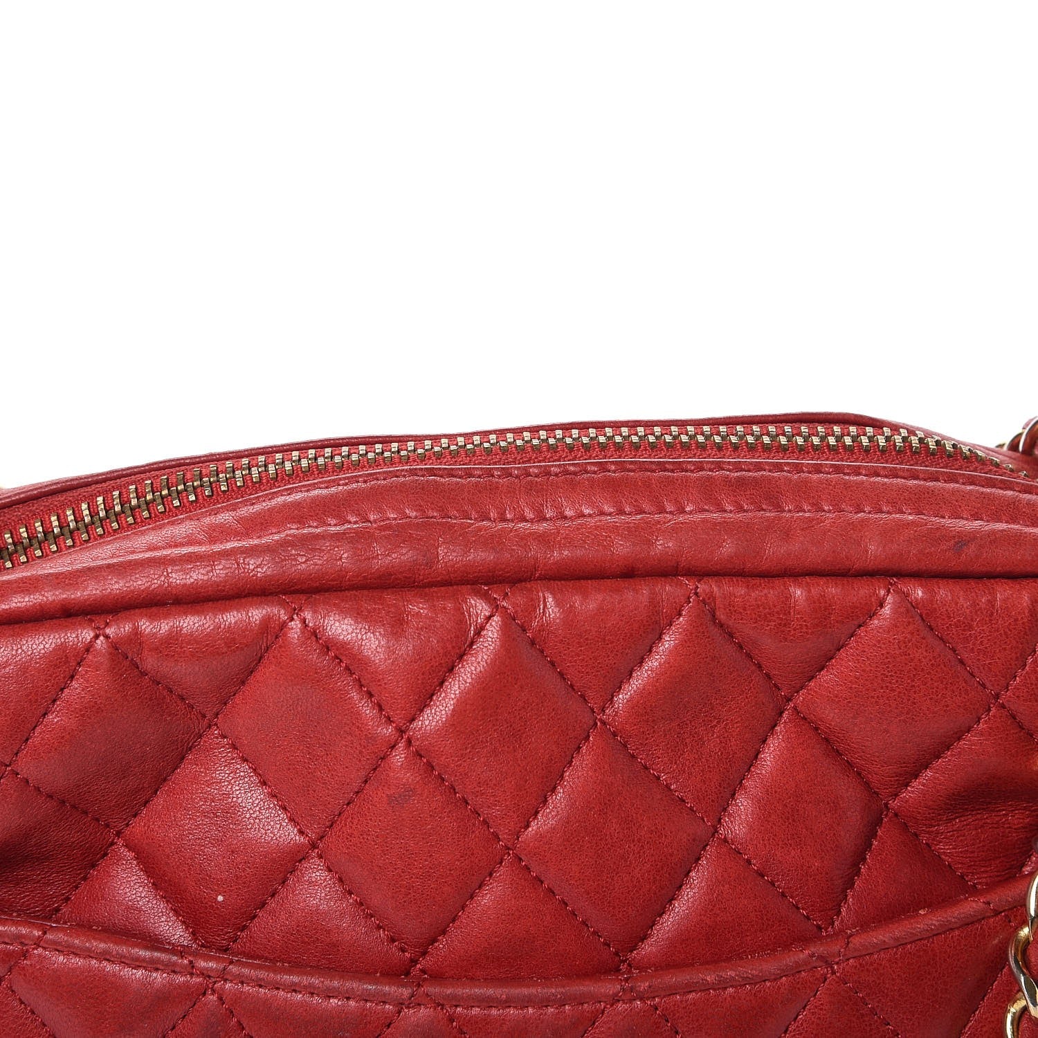 Chanel Lambskin Quilted Camera Case Red 15 of 19