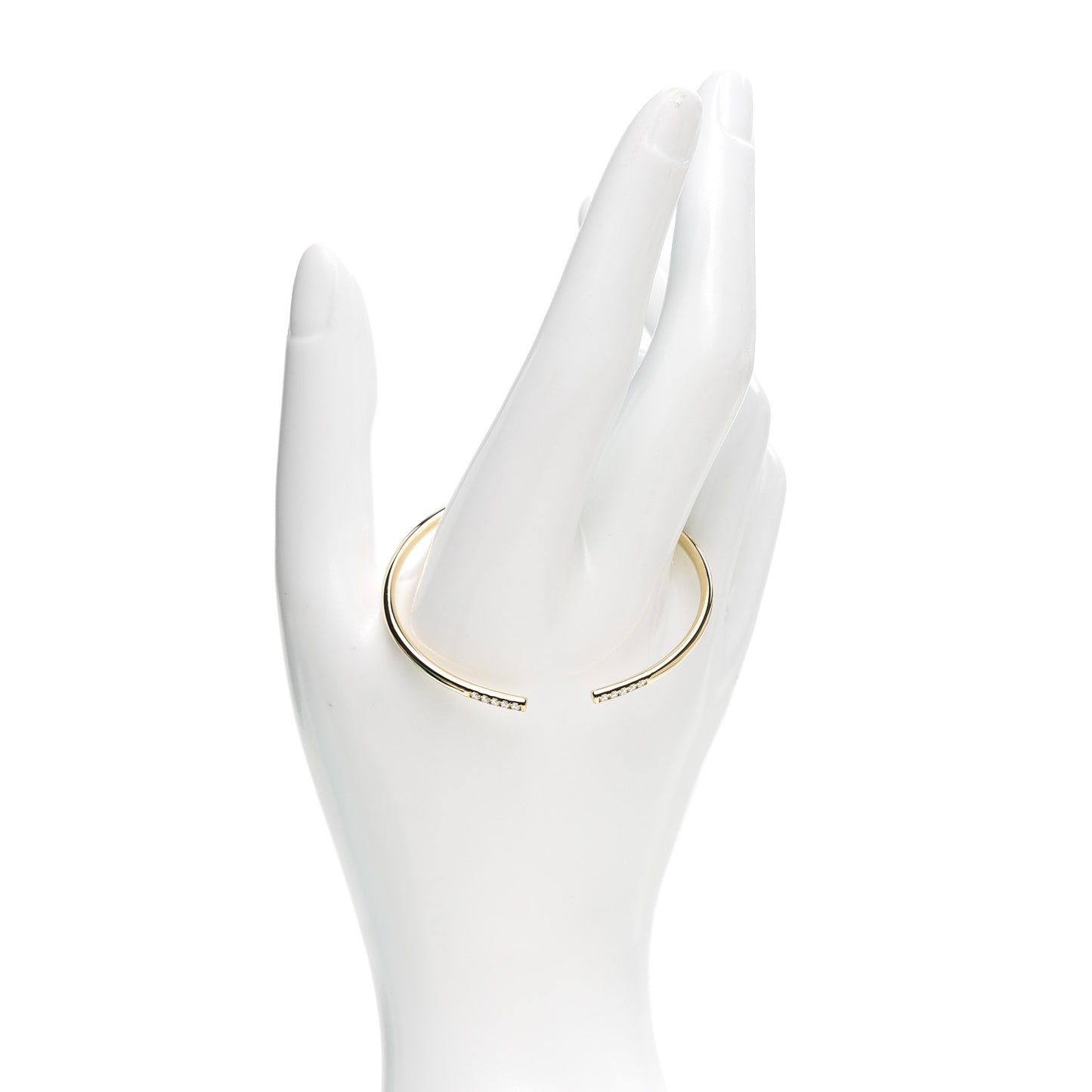 18K Yellow Gold Diamond Metro Wire Bracelet
