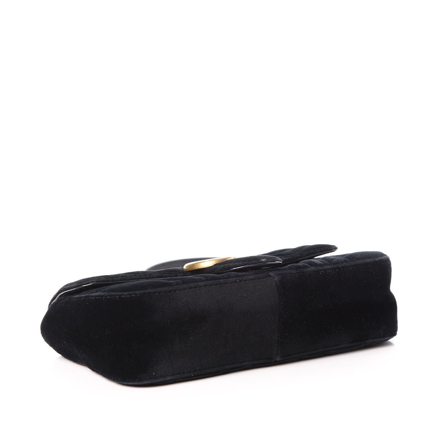 Gucci Velvet Matelasse Mini GG Marmont Shoulder Bag Black 4 of 13