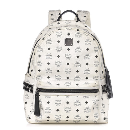 MCM Visetos Medium Side Studs Stark Backpack White 1 of 15