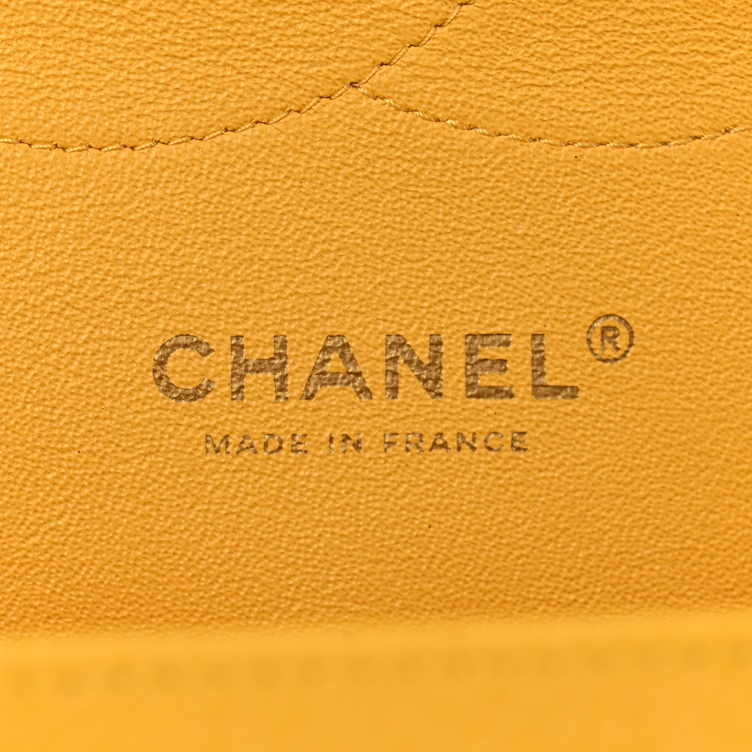 Chanel Caviar Quilted Jumbo Double Flap Yellow 6 of 13