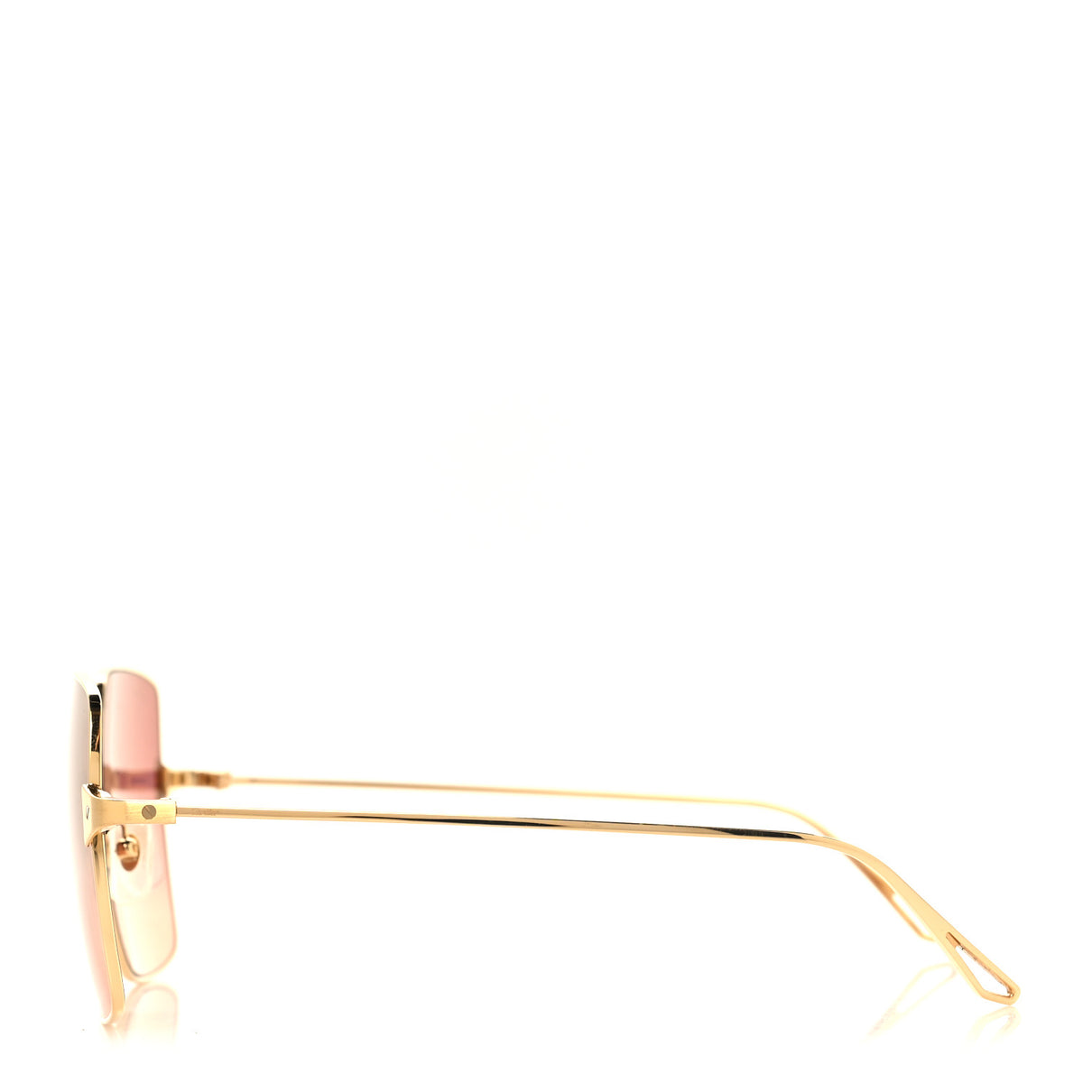 Metal Santos De Cartier Square Sunglasses CT0297S Gold