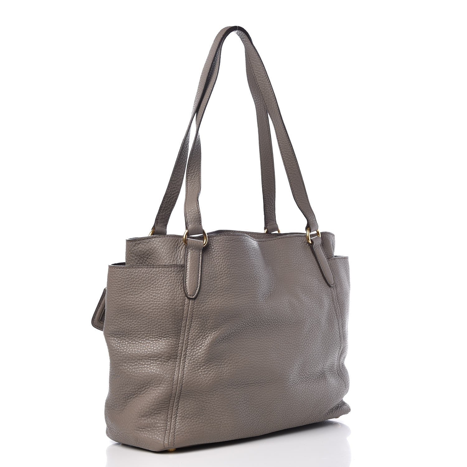 Prada Vitello Daino Side Pocket Tote Argilla 3 of 7