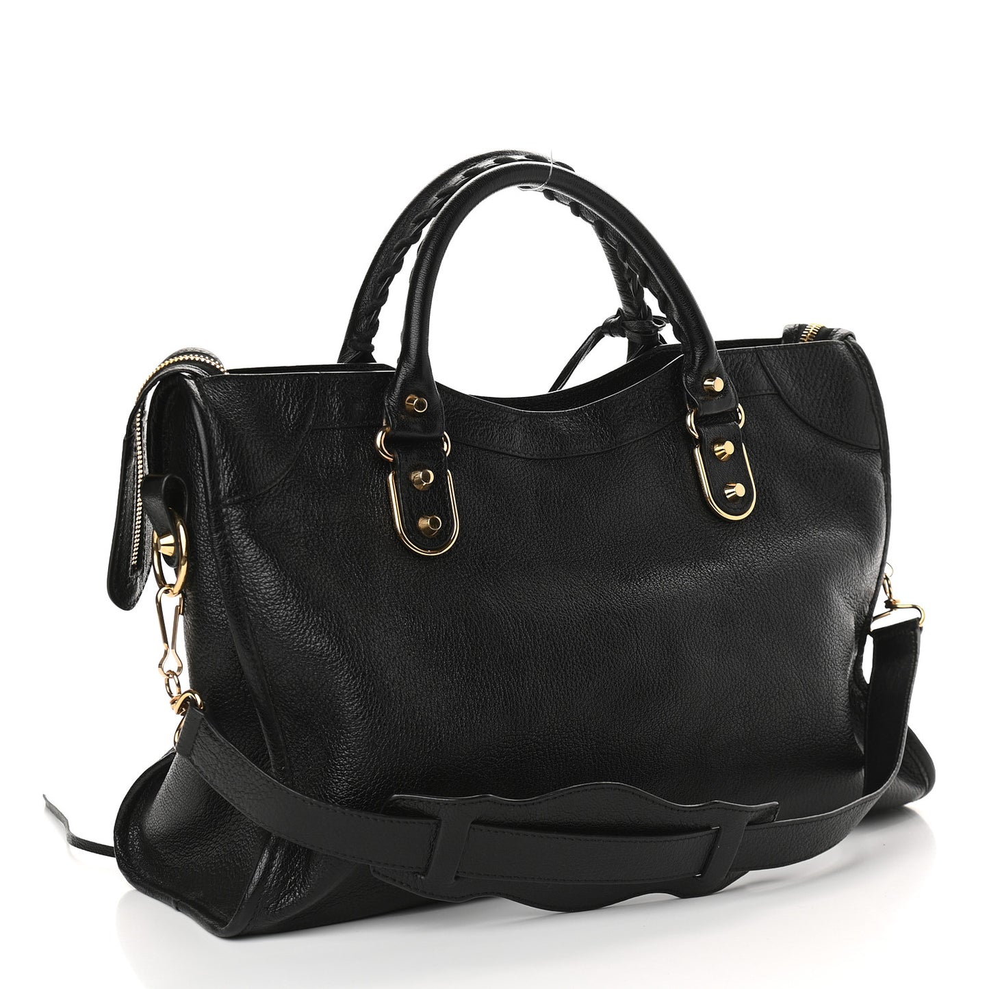 Chevre Gold Metallic Edge Hardware City Black