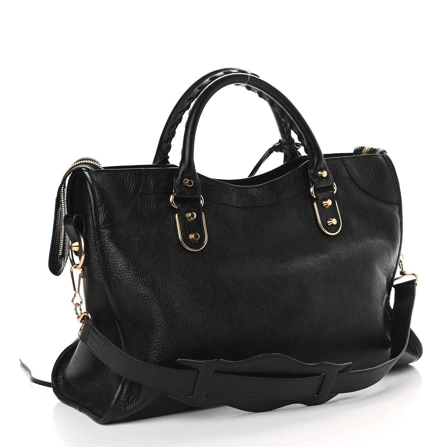 Balenciaga Chevre Gold Metallic Edge Hardware City Black 3 of 9