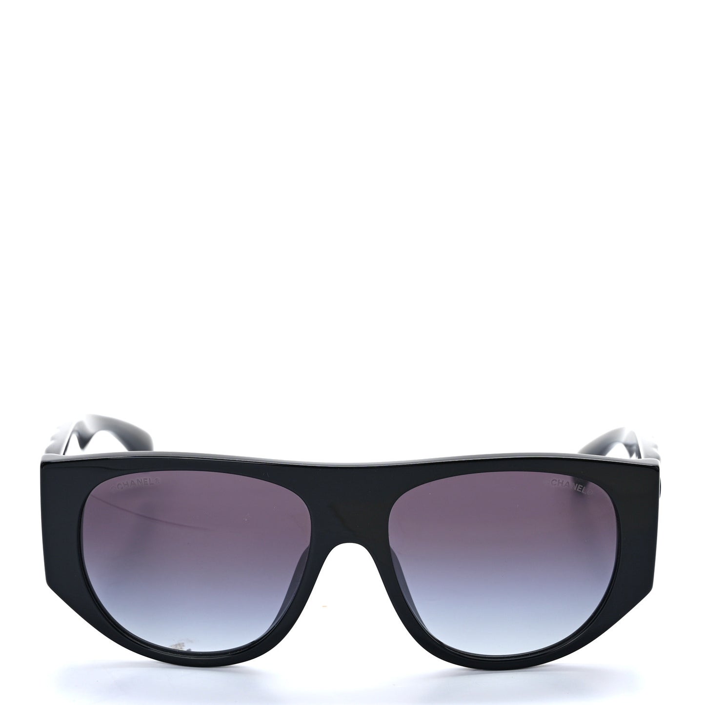 Acetate Quilted CC Pilot Sunglasses 71465A Black