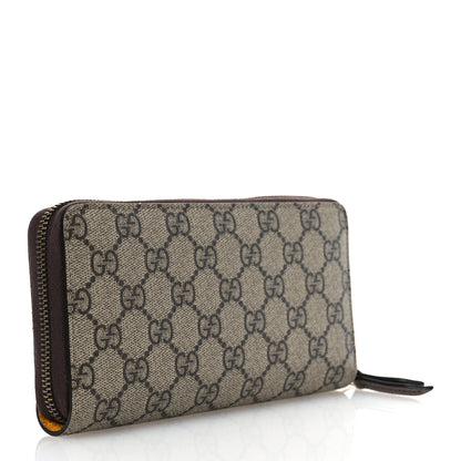 Gucci GG Supreme Monogram Neo Vintage Zip Around Wallet Beige Crop New Acero 3 of 13