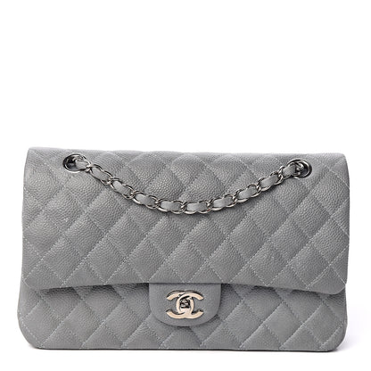 Chanel Iridescent Caviar Quilted Medium Double Flap Grey 1 of 9