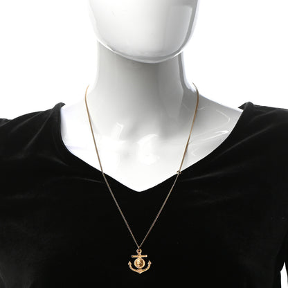 Chanel Anchor CC Pendant Necklace Gold 1 of 5