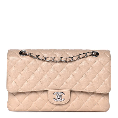 Chanel Caviar Quilted Medium Double Flap Beige 1 of 14