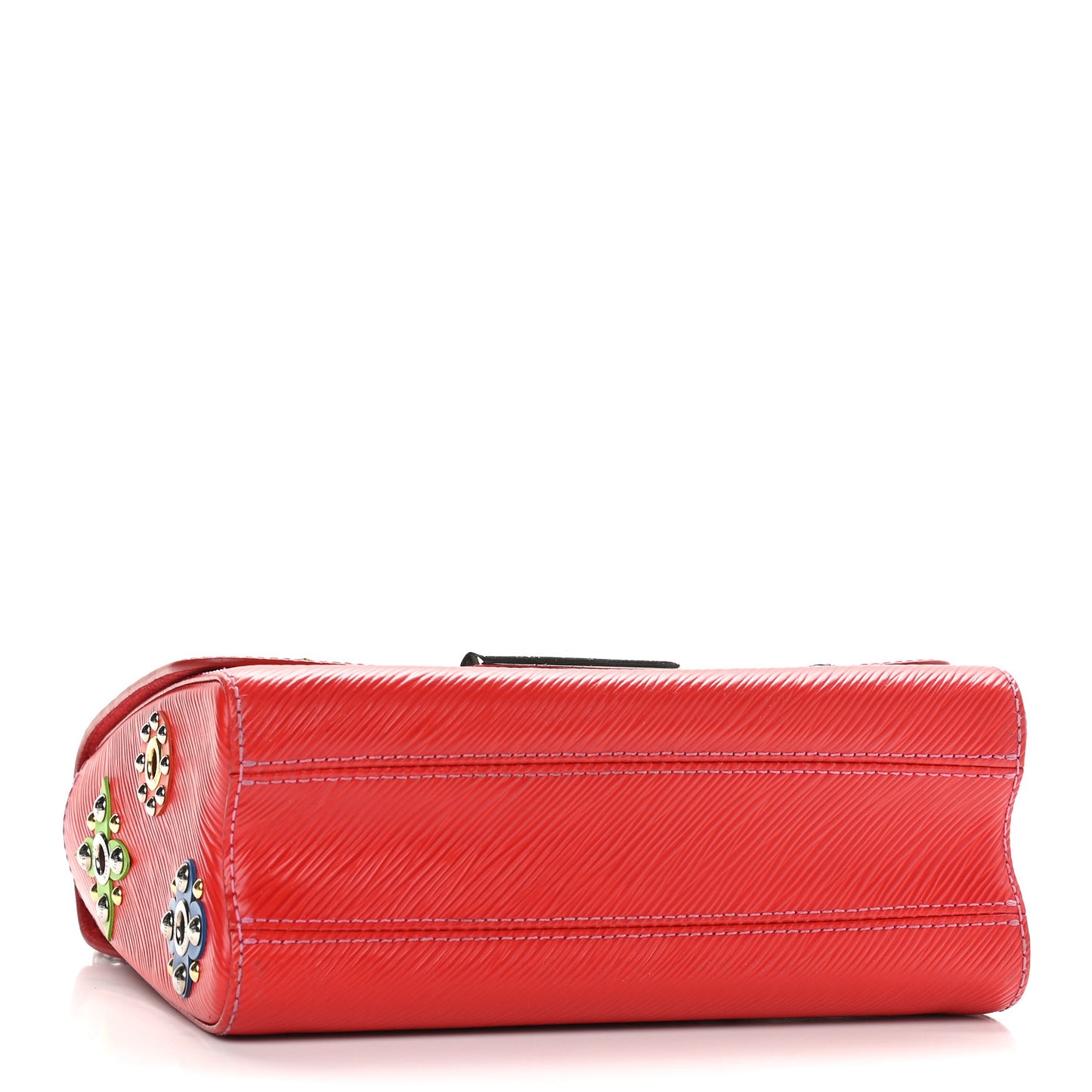 Epi Mechanical Flowers Twist Shoulder Bag MM Coquelicot