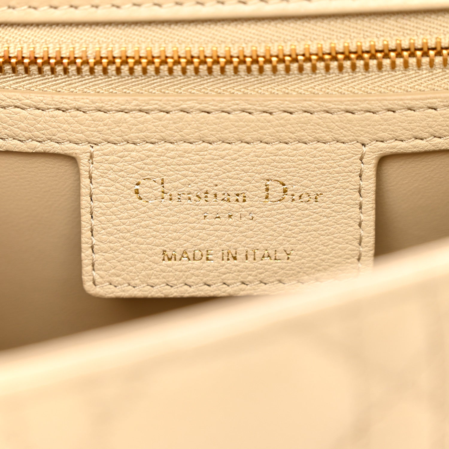 Christian Dior Supple Calfskin Cannage Medium Caro Bag Beige 6 of 10