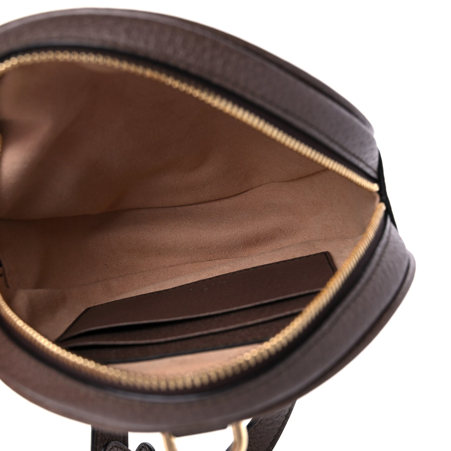 GG Supreme Monogram Web Mini Ophidia Round Backpack Brown