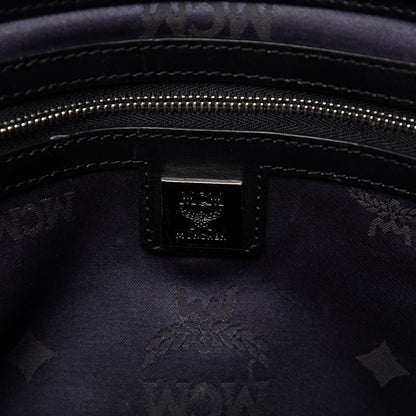 MCM Visetos Shopper Tote Blue 7 of 9