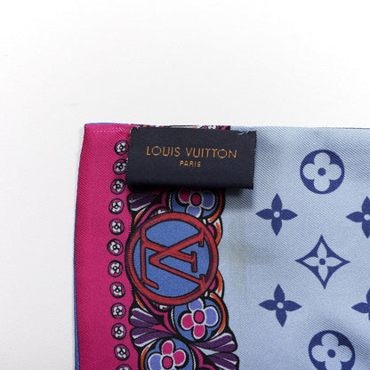 Louis Vuitton Silk Monogram World Of Love Bandeau Navy 4 of 4