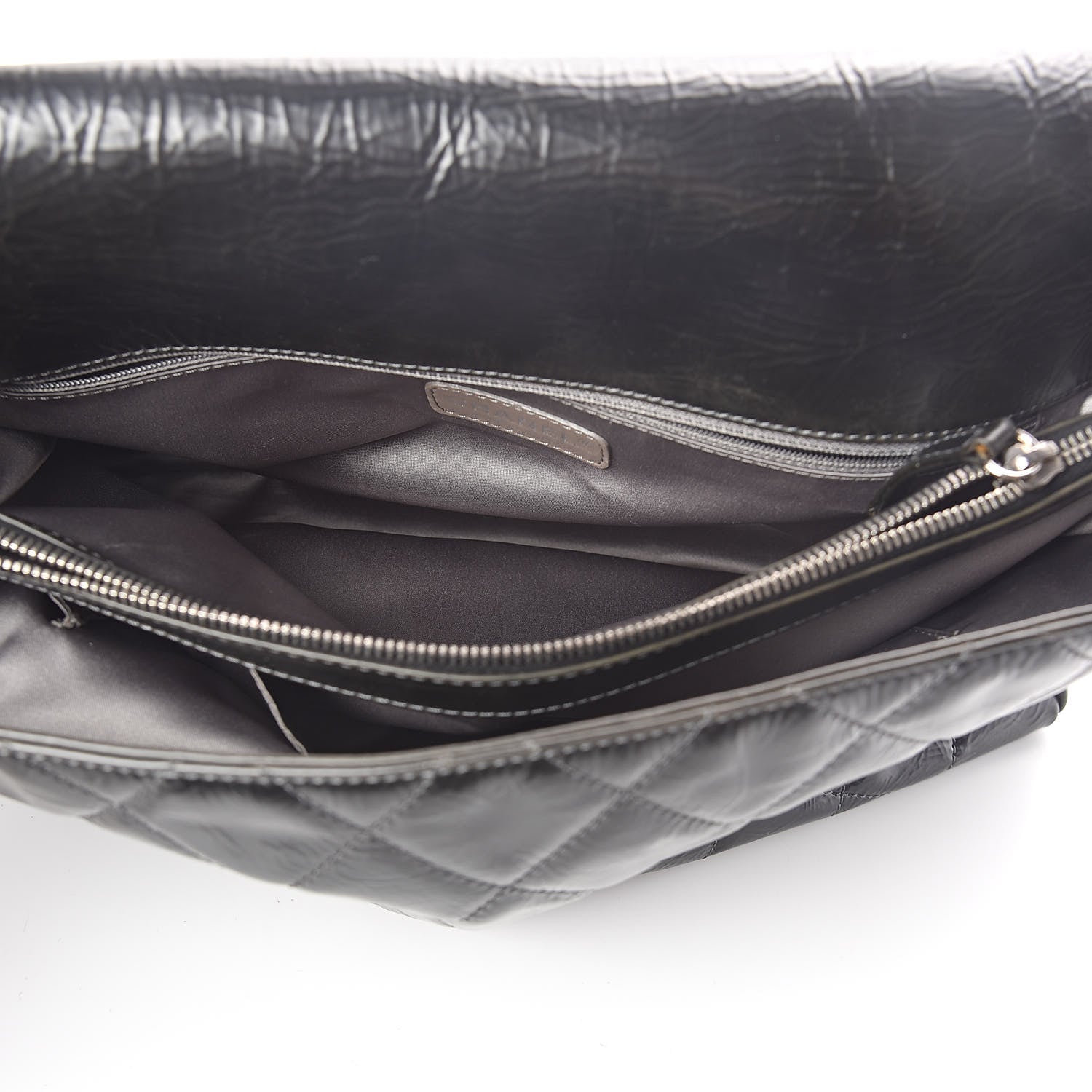 Chanel Glazed Calfskin Quilted CC Messenger Bag Black 5 of 10