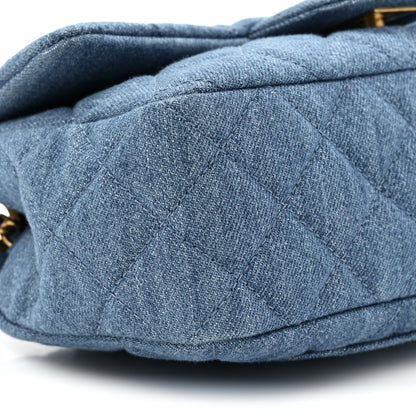 Chanel Denim Quilted Mini Pearl Crush Rectangular Flap Blue 9 of 14