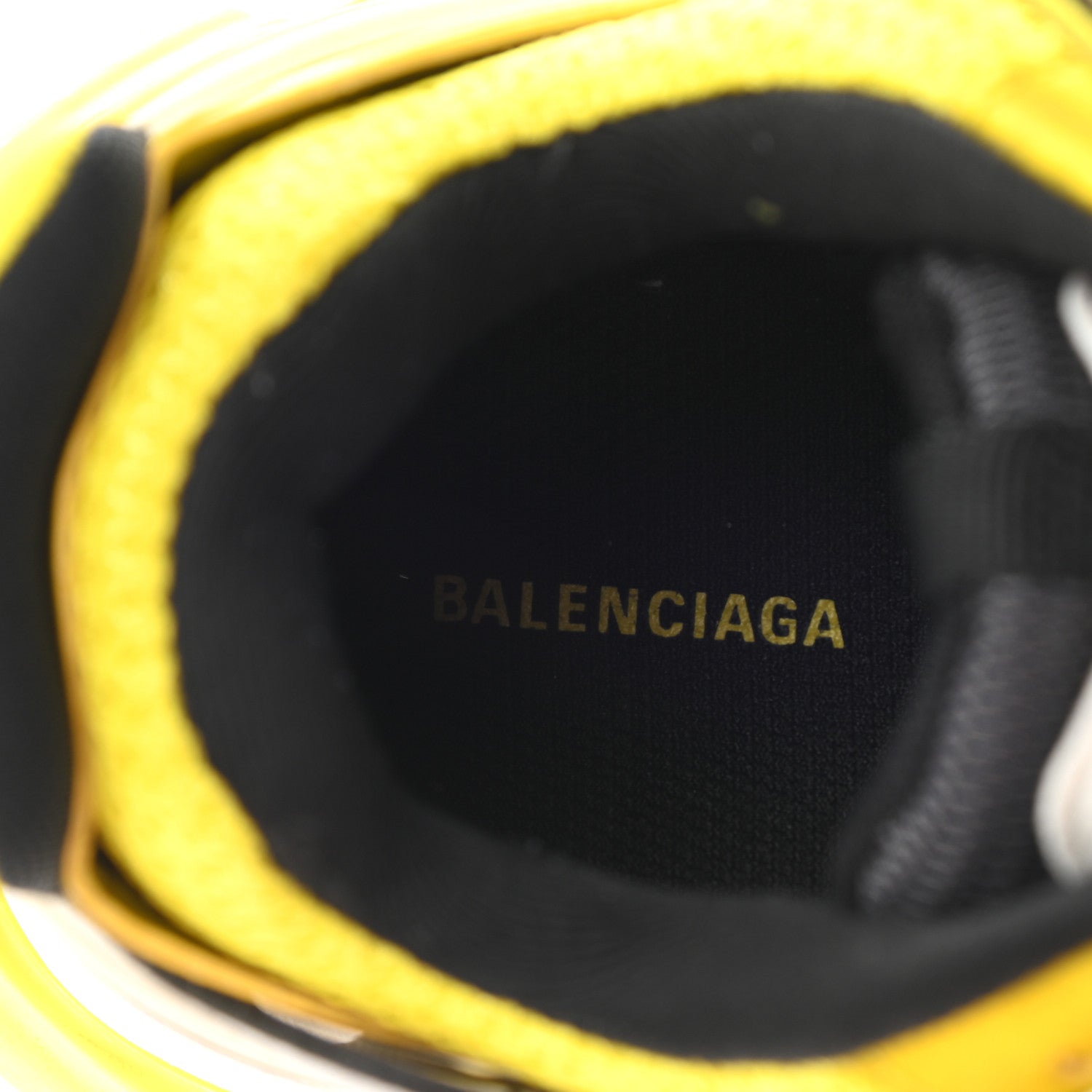 Balenciaga Mesh Nylon Womens Track Sneakers 39 Jaune Black White 7 of 11