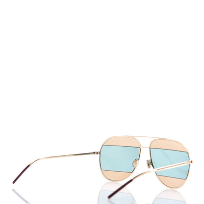 Christian Dior Split 1 Aviator Sunglasses Gold 4 of 8
