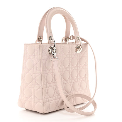 Christian Dior Lambskin Cannage Medium Lady Dior Light Pink 3 of 14